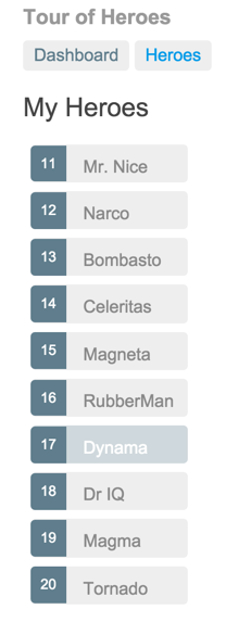 英雄列表的输出